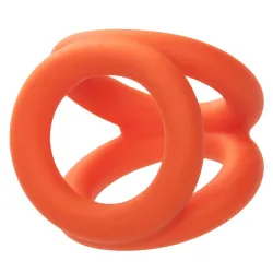 alpha ring by Calextotics Ballstretcher en silicone Alpha Tri-Ring 38 mm Orange
